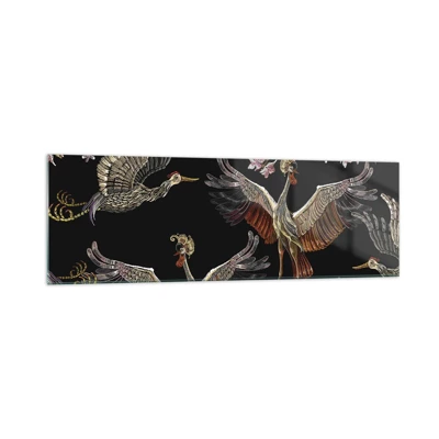 Schilderen op glas - Een sprookjesvogel - 160x50 cm