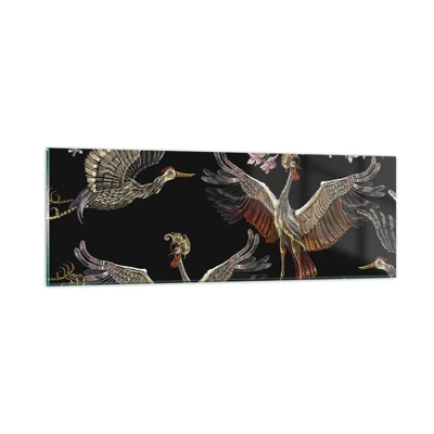 Schilderen op glas - Een sprookjesvogel - 90x30 cm