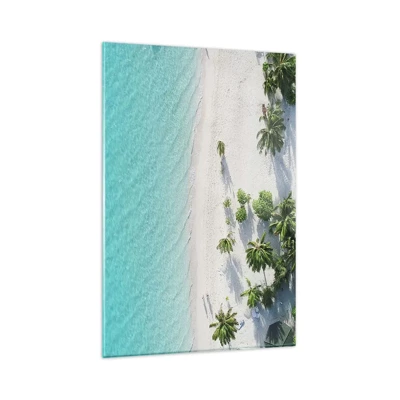 Schilderen op glas - Een vakantie in het paradijs - 80x120 cm