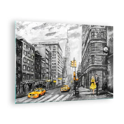 Schilderen op glas - Een verhaal uit New York - 70x50 cm