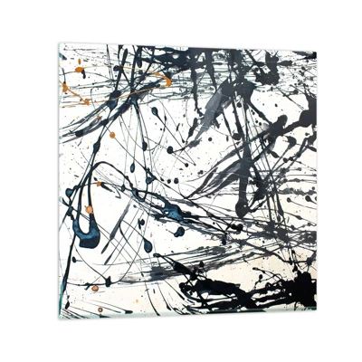 Schilderen op glas - Expressionistische abstractie - 30x30 cm