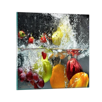 Schilderen op glas - Fruit verfrissing - 40x40 cm