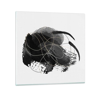 Schilderen op glas - Gemaakt uit zwart - 50x50 cm