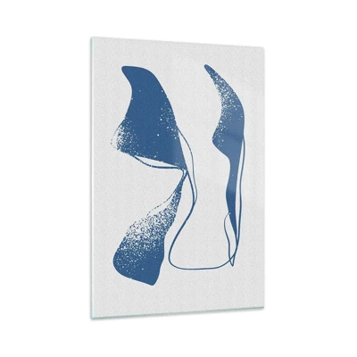 Schilderen op glas - Gevleugelde abstractie - 80x120 cm