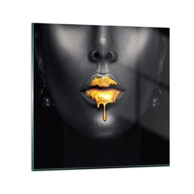Schilderen op glas - Goldmouth - 60x60 cm