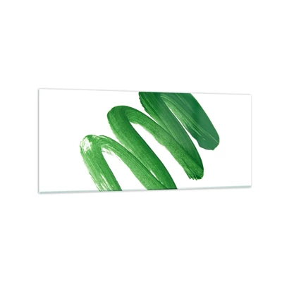 Schilderen op glas - Groene grap - 120x50 cm