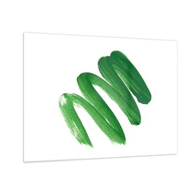 Schilderen op glas - Groene grap - 70x50 cm