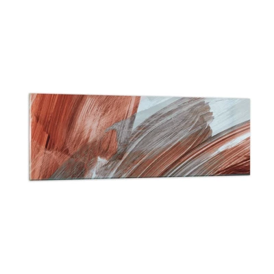 Schilderen op glas - Herfst en winderige abstractie - 90x30 cm