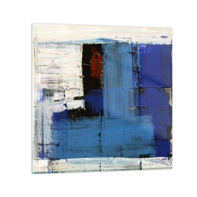 Schilderen op glas - Het geheim van blauw - 40x40 cm