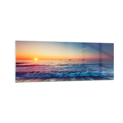 Schilderen op glas - Hoe zit het met de horizon? - 140x50 cm