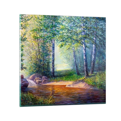 Schilderen op glas - Idyllisch landschap - 60x60 cm