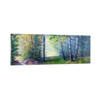 Schilderen op glas - Idyllisch landschap - 90x30 cm