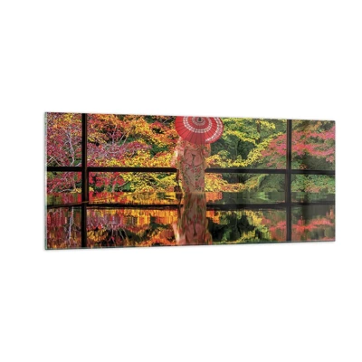 Schilderen op glas - In de tempel van de natuur - 100x40 cm