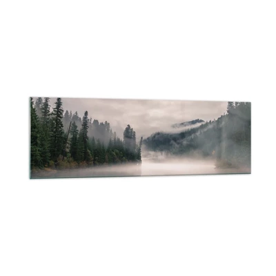 Schilderen op glas - In reflectie, in de mist - 160x50 cm