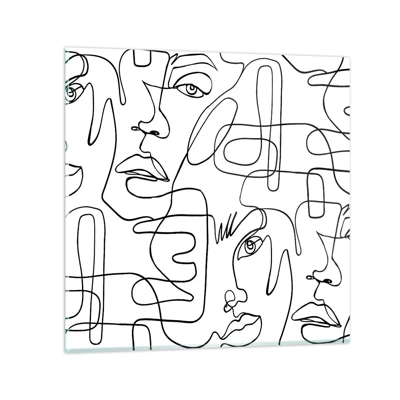Schilderen op glas - In verwarde emoties - 60x60 cm