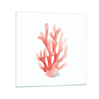 Schilderen op glas - Koraalkleurig koraal - 50x50 cm