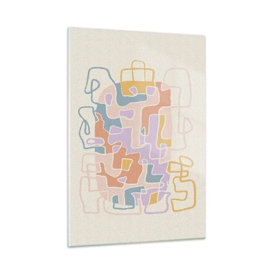 Schilderen op glas - Labyrint – een vreugdevol avontuur - 50x70 cm