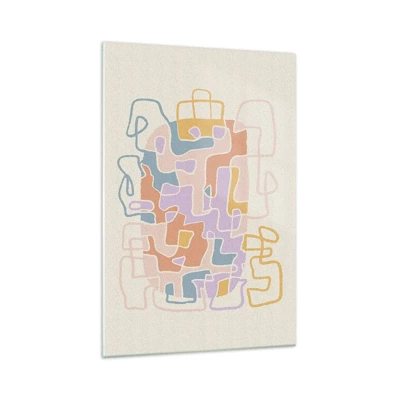 Schilderen op glas - Labyrint – een vreugdevol avontuur - 70x100 cm