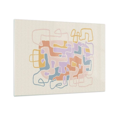 Schilderen op glas - Labyrint – een vreugdevol avontuur - 70x50 cm