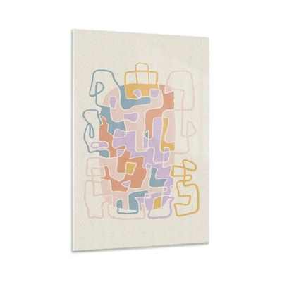 Schilderen op glas - Labyrint – een vreugdevol avontuur - 80x120 cm