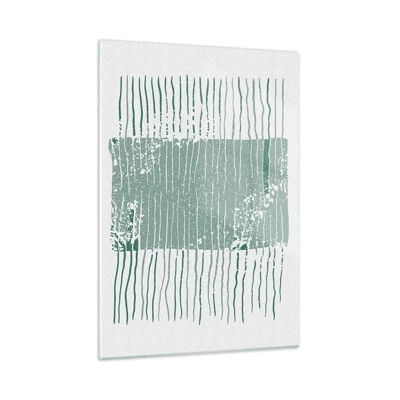 Schilderen op glas - Mariene abstractie - 50x70 cm