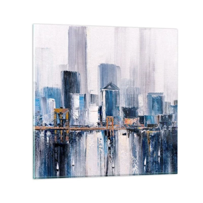 Schilderen op glas - New Yorkse impressie - 60x60 cm
