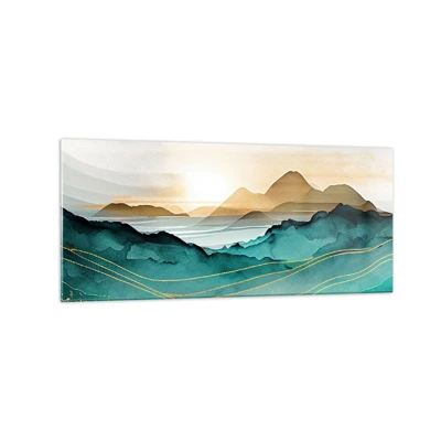 Schilderen op glas - Op de rand van abstractie – landschap - 120x50 cm