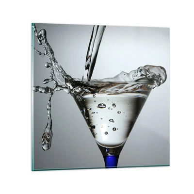 Schilderen op glas - Op de rand van de beker - 70x70 cm