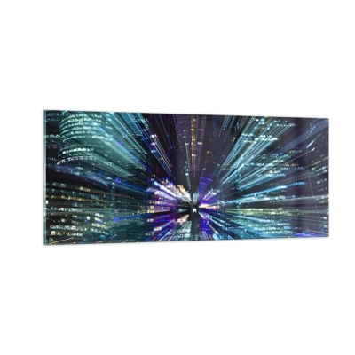 Schilderen op glas - Overgang naar hyperspace - 100x40 cm