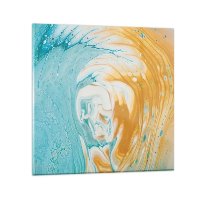 Schilderen op glas - Pastel werveling - 60x60 cm