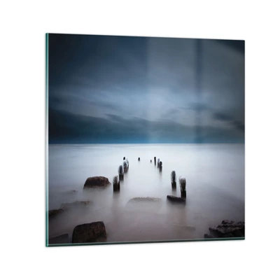 Schilderen op glas - Peinzend meer - 60x60 cm