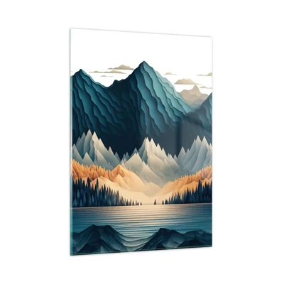 Schilderen op glas - Perfect berglandschap - 50x70 cm