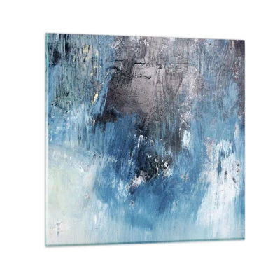 Schilderen op glas - Rhapsody in Blauw - 70x70 cm