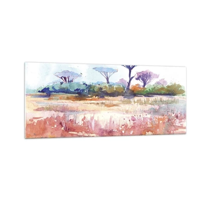 Schilderen op glas - Savanne kleuren - 100x40 cm