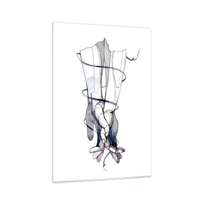 Schilderen op glas - Touch-studie - 70x100 cm