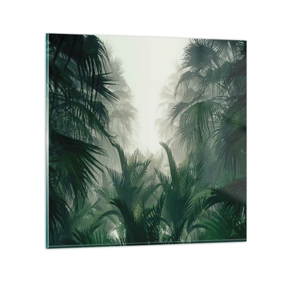 Schilderen op glas - Tropisch mysterie - 30x30 cm