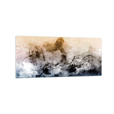 Schilderen op glas - Verdronken in een wolk van mist - 120x50 cm