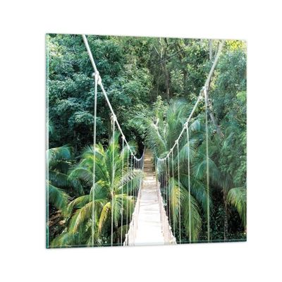 Schilderen op glas - Welkom in de jungle! - 50x50 cm