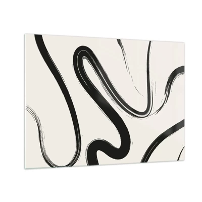 Schilderen op glas - Zwart-wit eigenzinnigheid - 70x50 cm