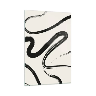 Schilderen op glas - Zwart-wit eigenzinnigheid - 80x120 cm