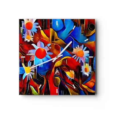 Wandklok - Klok - De kleuren van het leven - 40x40 cm