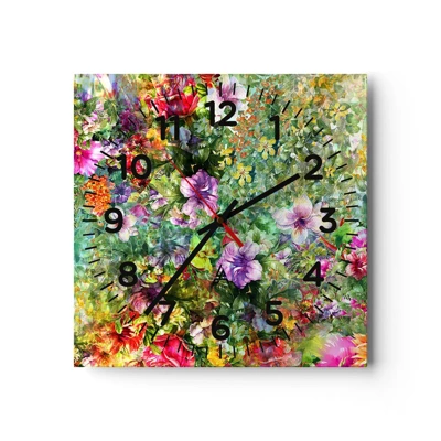 Wandklok - Klok - In bloemen voor verderf - 40x40 cm