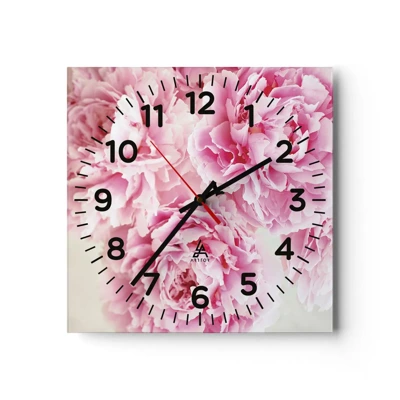 Wandklok - Klok - In roze glamour - 30x30 cm