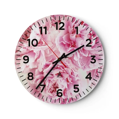 Wandklok - Klok - In roze glamour - 30x30 cm