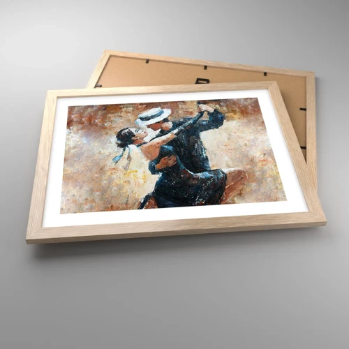 Een poster in een licht eiken lijst - A la Rudolf Valentino - 40x30 cm
