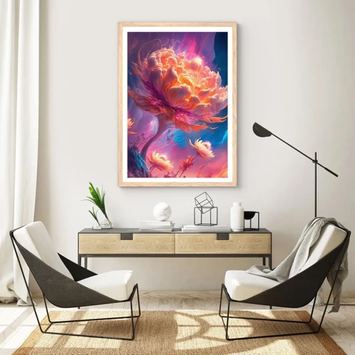 Een poster in een licht eiken lijst - Andere wereld - 50x70 cm