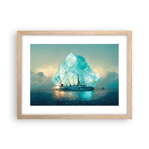 Een poster in een licht eiken lijst - Arctische diamant - 40x30 cm