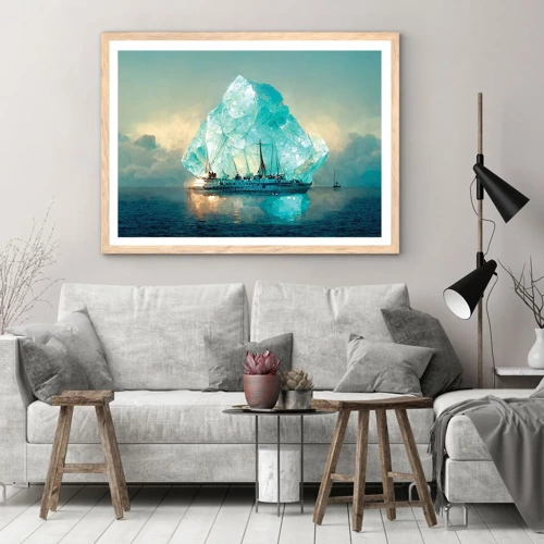 Een poster in een licht eiken lijst - Arctische diamant - 40x30 cm