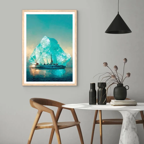 Een poster in een licht eiken lijst - Arctische diamant - 40x50 cm