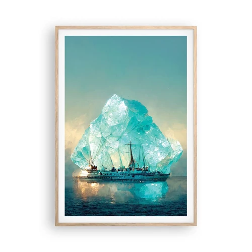 Een poster in een licht eiken lijst - Arctische diamant - 70x100 cm